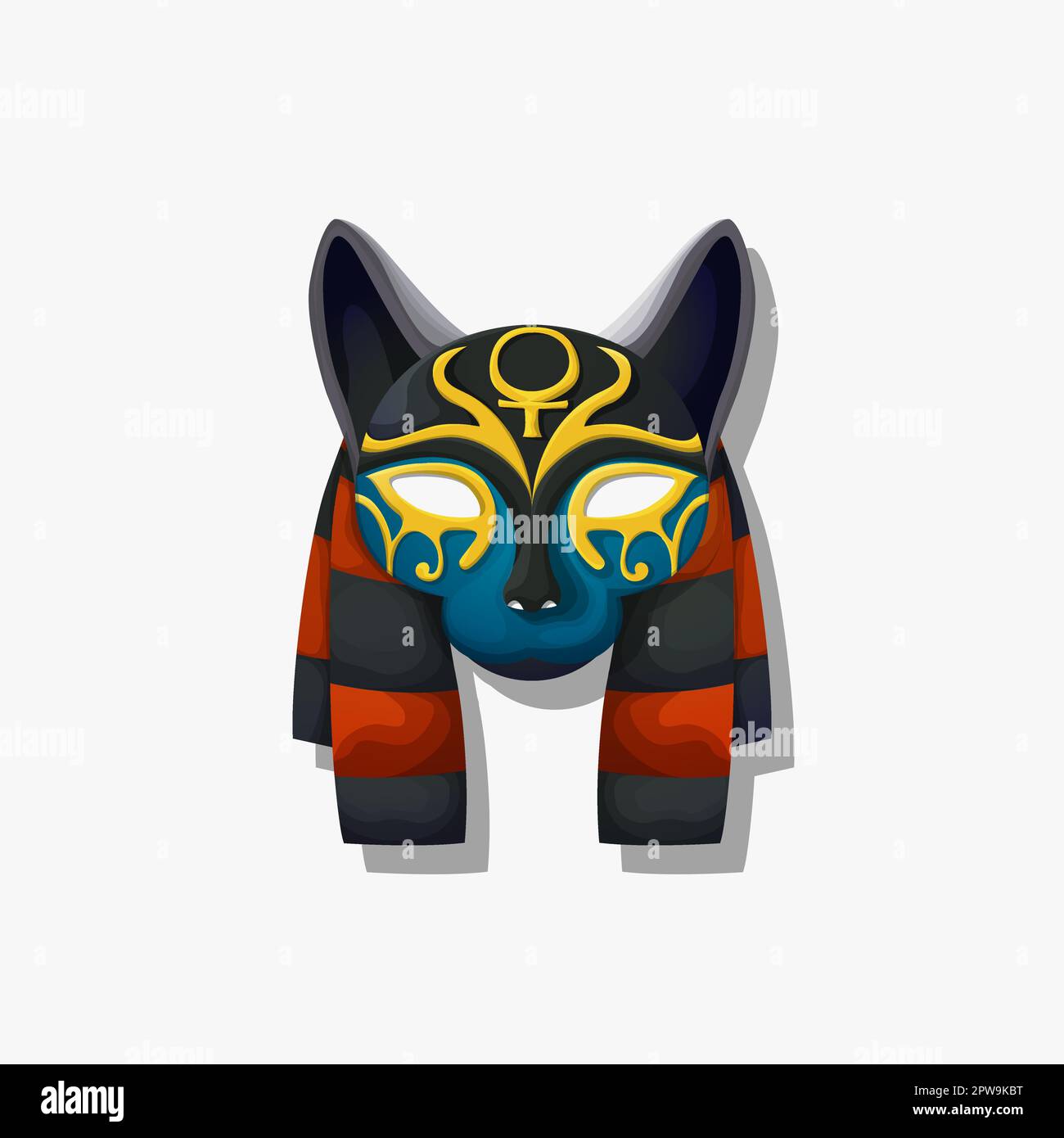 Masque Bastet de la déesse Illustration de Vecteur