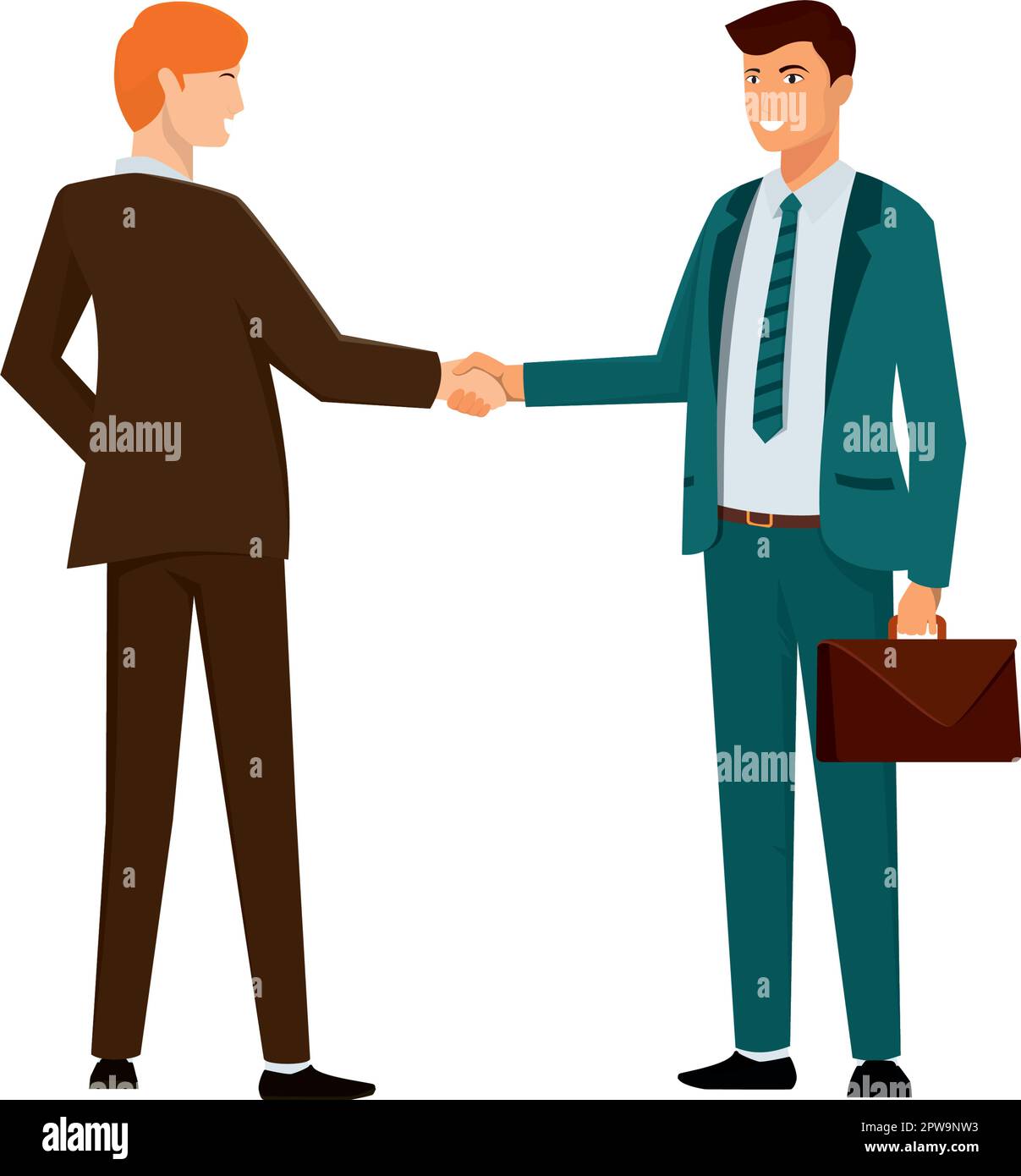 Illustration de deux hommes d'affaires qui se secouent la main Illustration de Vecteur