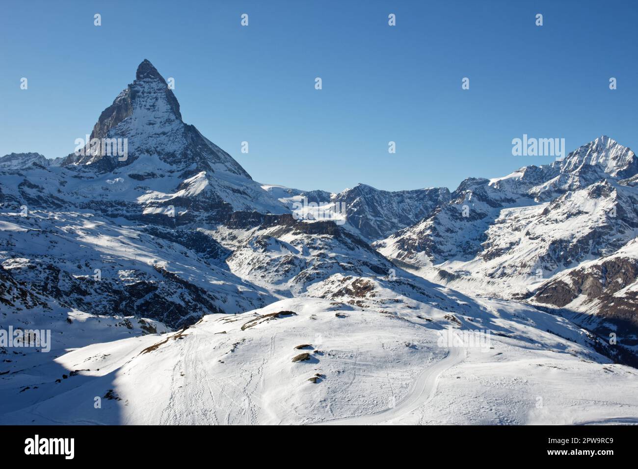 Matterhorn, vu de Rotenboden Banque D'Images