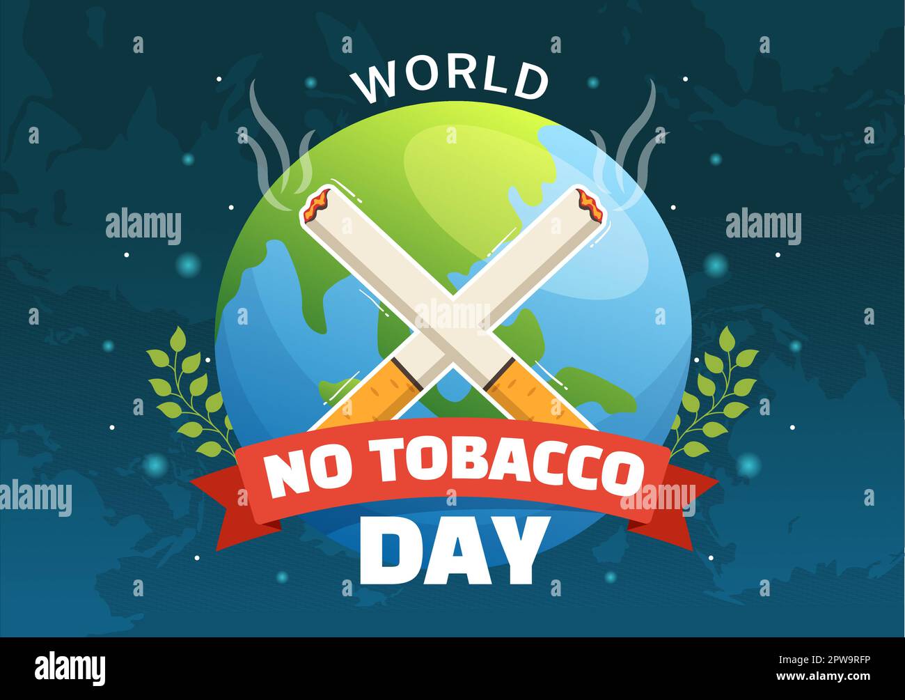 Journée mondiale sans tabac Illustration de cesser de fumer, le bout de ...