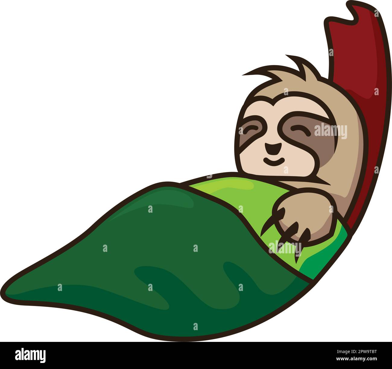 Illustration Sloth paresseux et endormis Illustration de Vecteur
