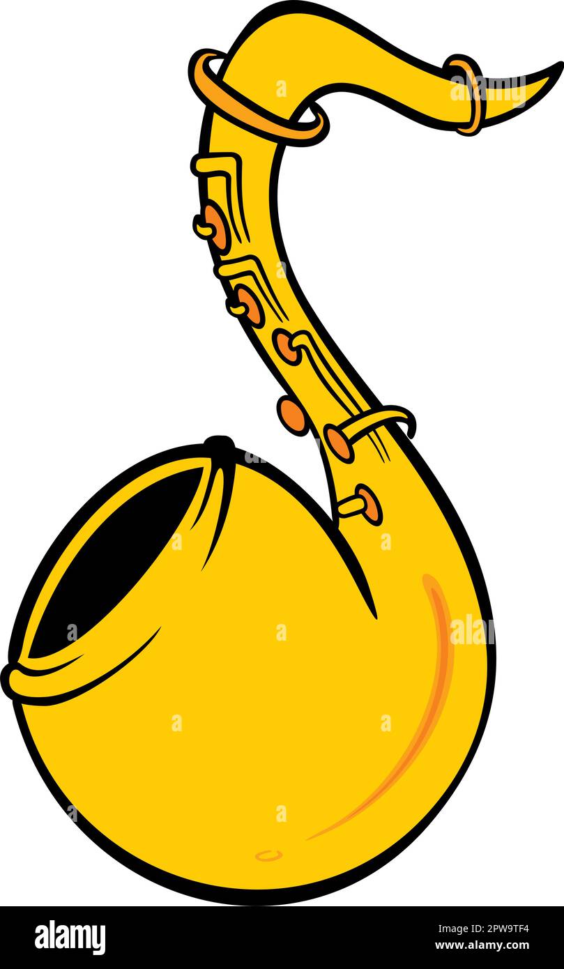 Saxophone au dessin Illustration de Vecteur