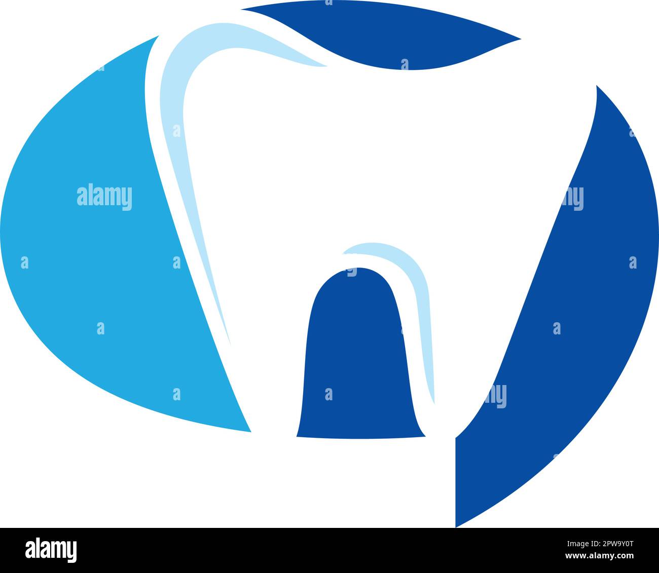Symbole de chat dentaire ou de chat dentaire visualiséié avec dents et nuage de chat Illustration de Vecteur