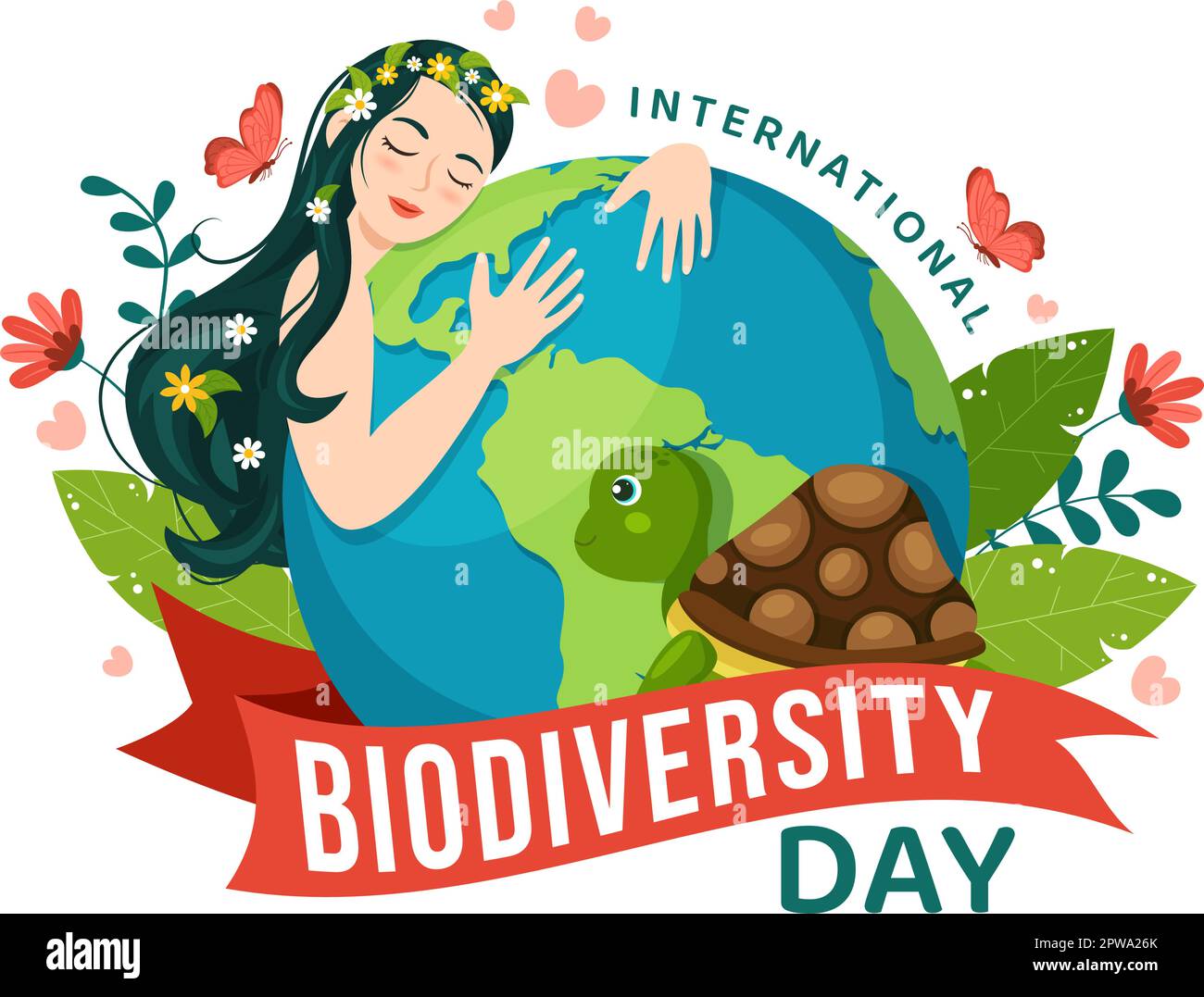 Journée mondiale de la biodiversité sur l'illustration 22 mai avec