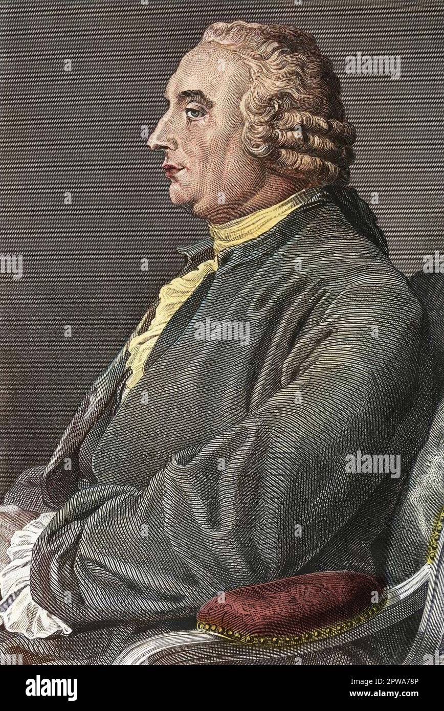 Portrait de David Hume (1711-1776), philosophe écossais Banque D'Images