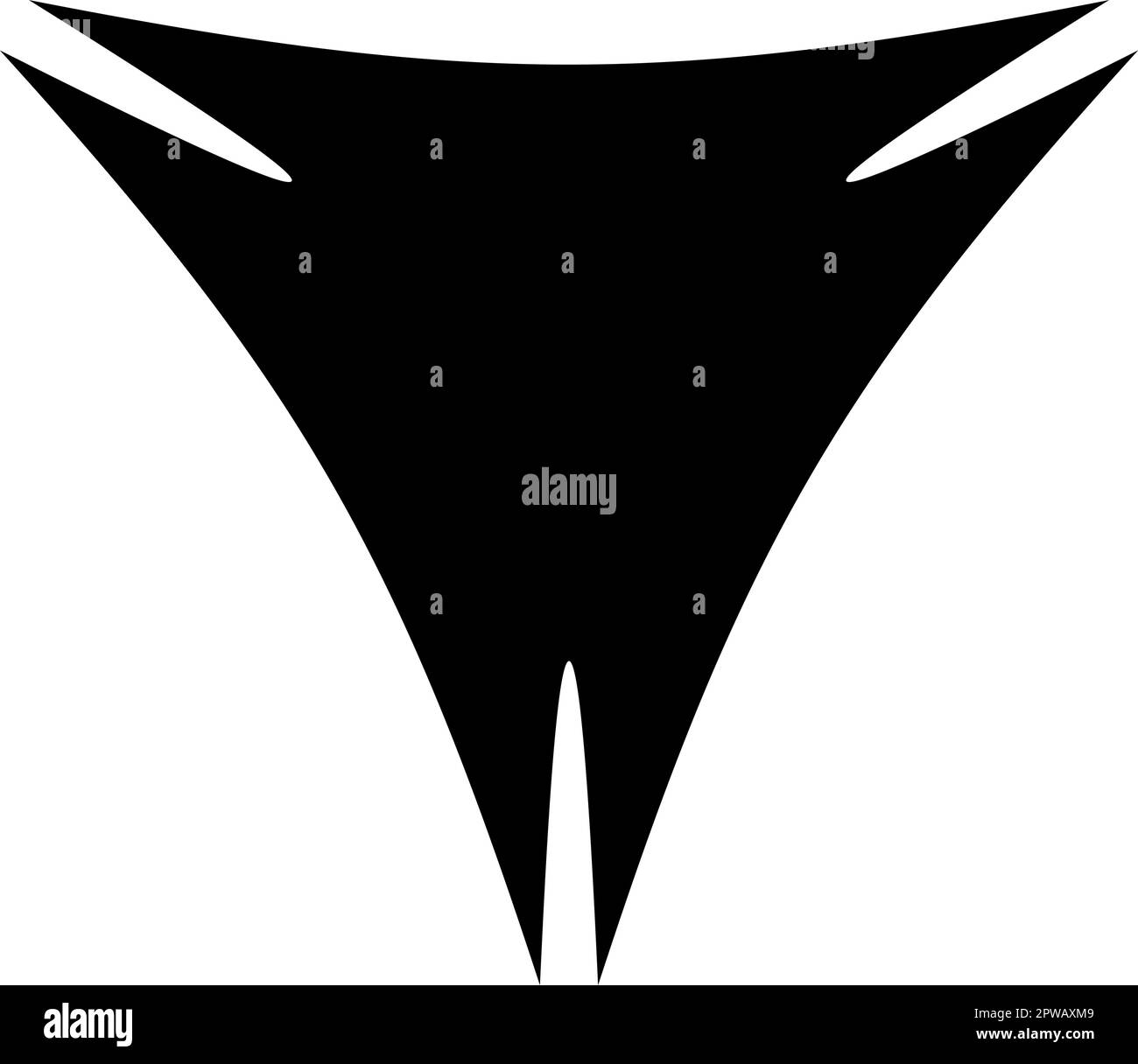 Triangle forme abstraite pour bannière superhéros signe icône noir couleur vecteur illustration image style plat Illustration de Vecteur