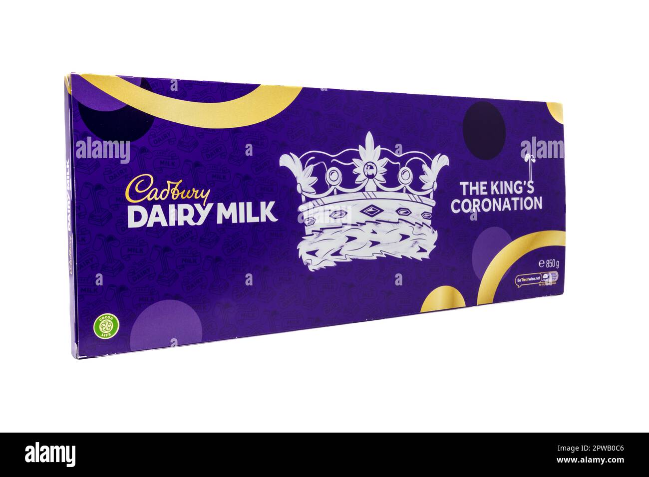 Lait Cadbury Dairy le King's Coronation Chocolate Bar Banque D'Images