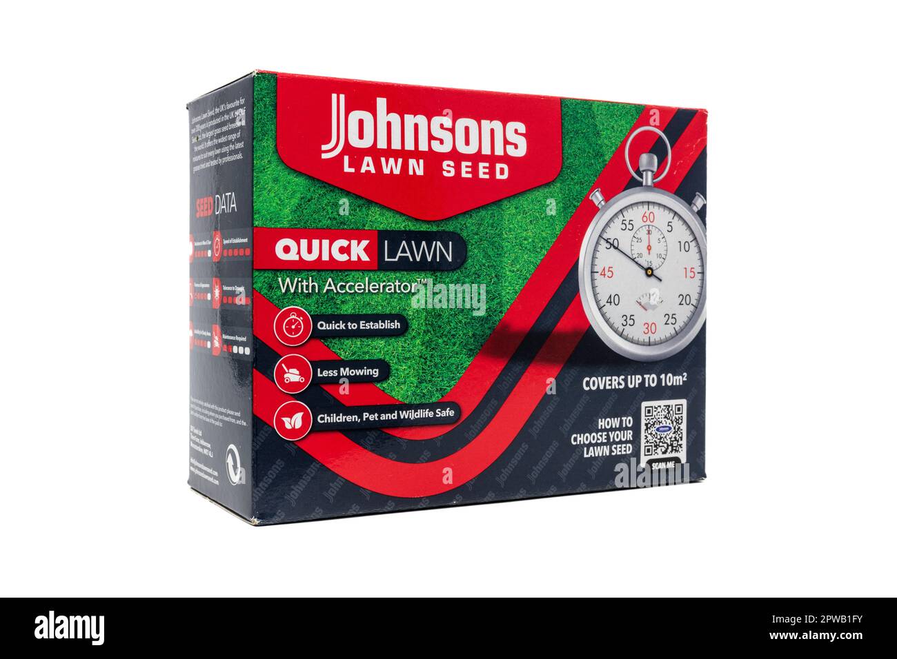 Johnsons Lawn Seed pelouse rapide avec accélérateur Banque D'Images