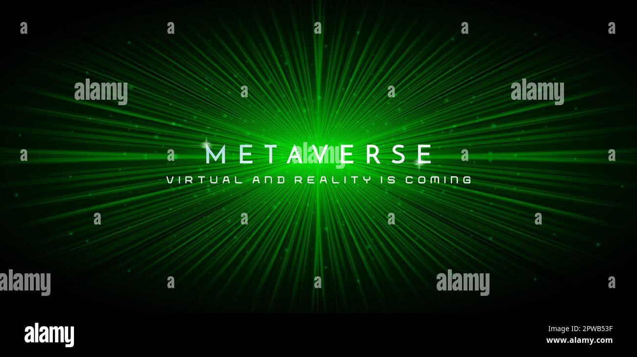 La diffusion Metaverse illumine l'arrière-plan Illustration de Vecteur