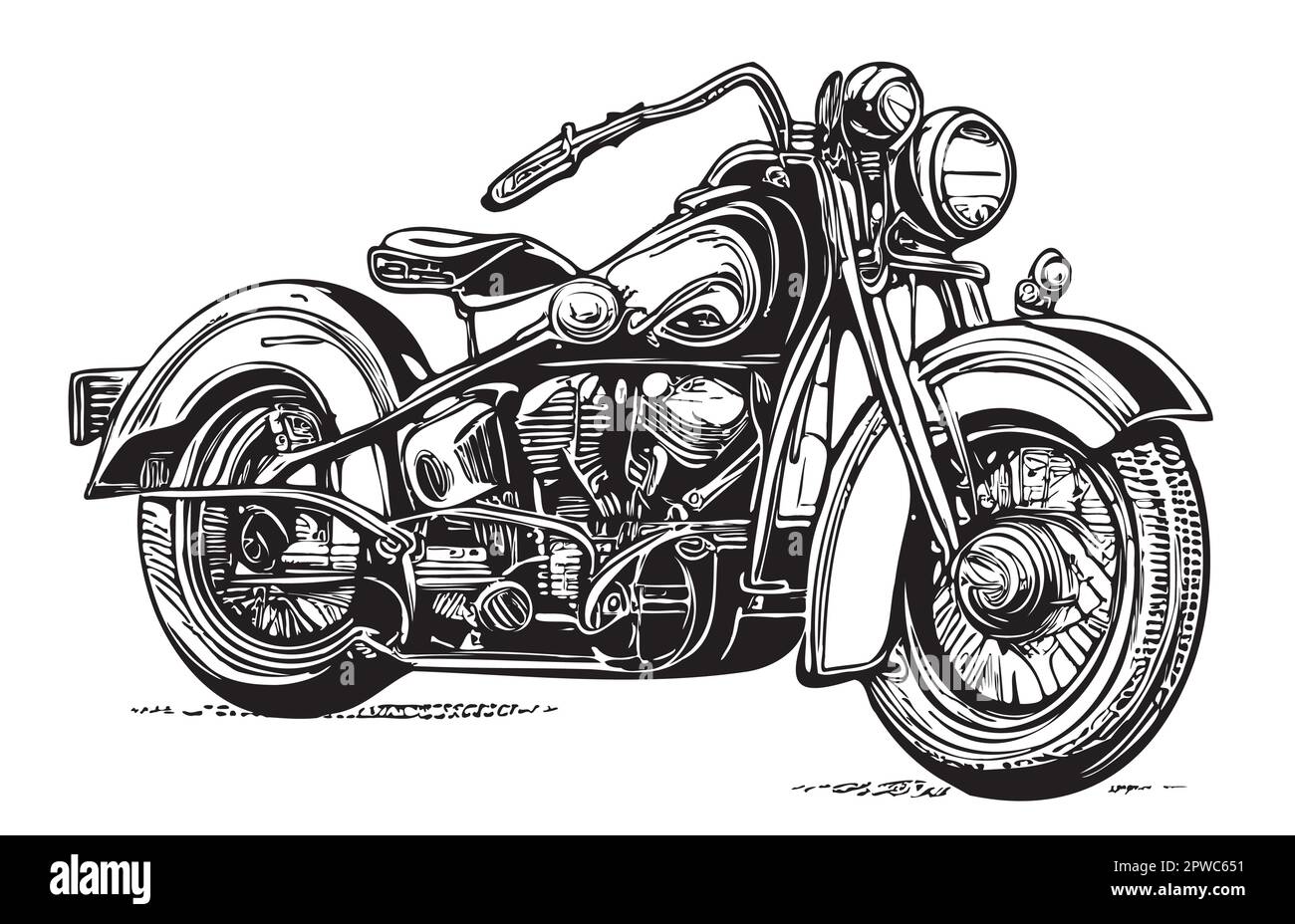 Rétro Vélo dessin dessiné à la main illustration transport vintage Illustration de Vecteur