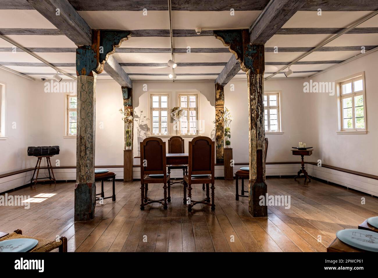 Salle de mariage dans le bureau d'enregistrement, maison Muenchhausen, musée en plein air Hessenpark, Neu-Anspach, Taunus, Hesse, Allemagne Banque D'Images