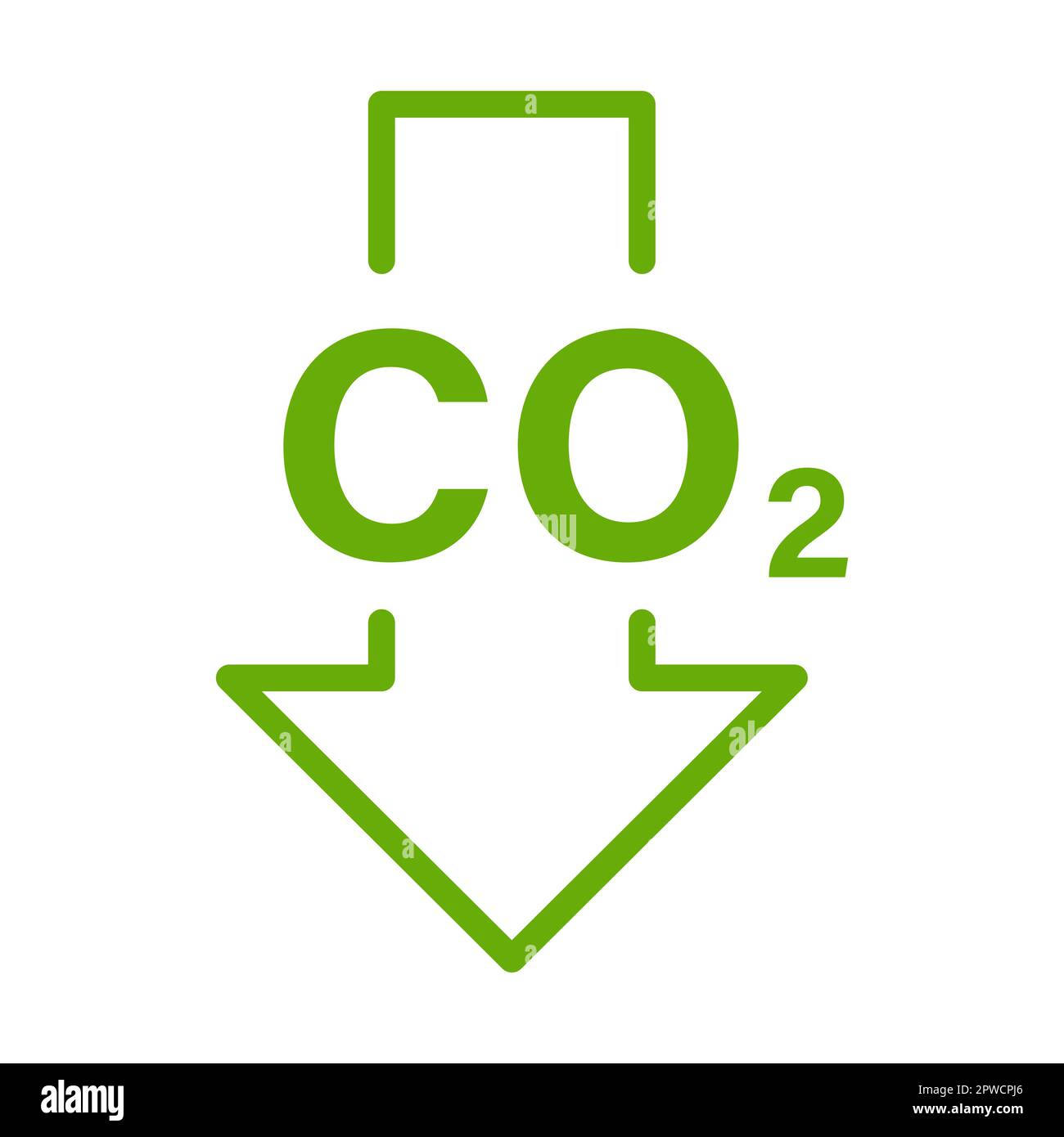 Réduire les émissions de CO2 icône vecteur d'arrêter le changement climatique signe pour la conception graphique, logo, site Web, médias sociaux, application mobile, illustration de l'interface utilisateur Illustration de Vecteur