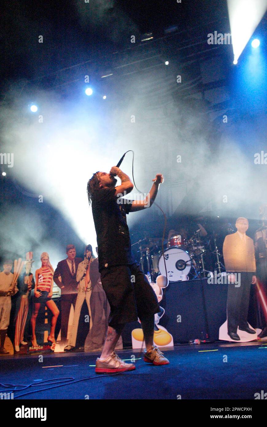 Bert McCracken du utilisé. Rockstar Taste of chaos 2007 au centre de loisirs de Sydney. Sydney, Australie. 25.10.07. Banque D'Images