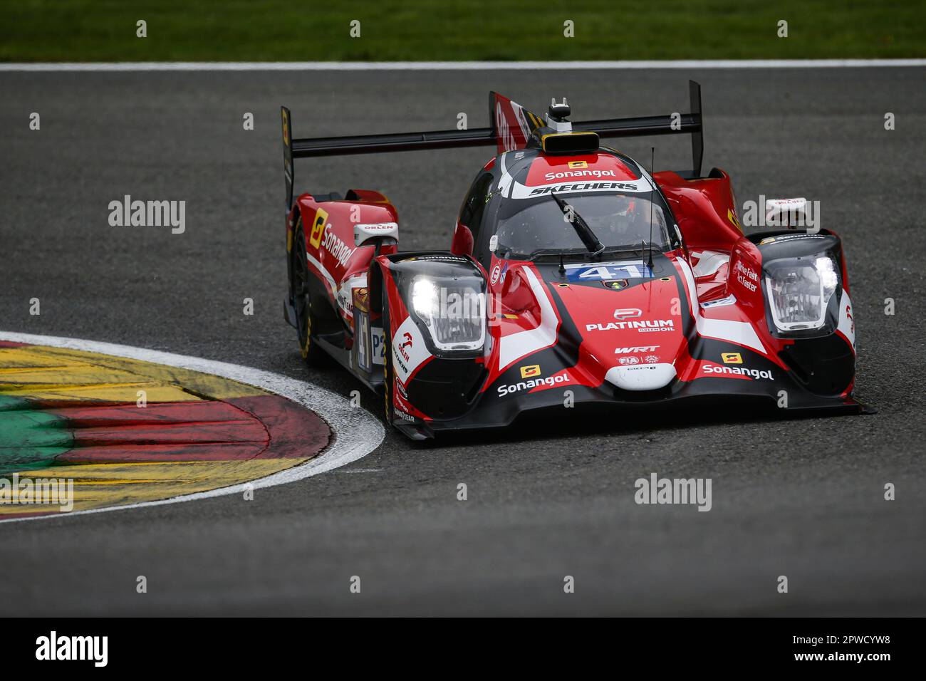 Stavelot, Belgique. 29th avril 2023. L'équipe de WRT Oreca 07 - Gibson Racing car No. 41 de la catégorie LM P2 est vu pendant la course de 6 heures de Spa-Francorchamps, le troisième tour du Championnat mondial d'endurance (WEC) 2023 de la FIA au circuit de Spa-Francorchamps à Stavelot, Belgique, 29 avril 2023. Credit: Zheng Huansong/Xinhua/Alay Live News Banque D'Images