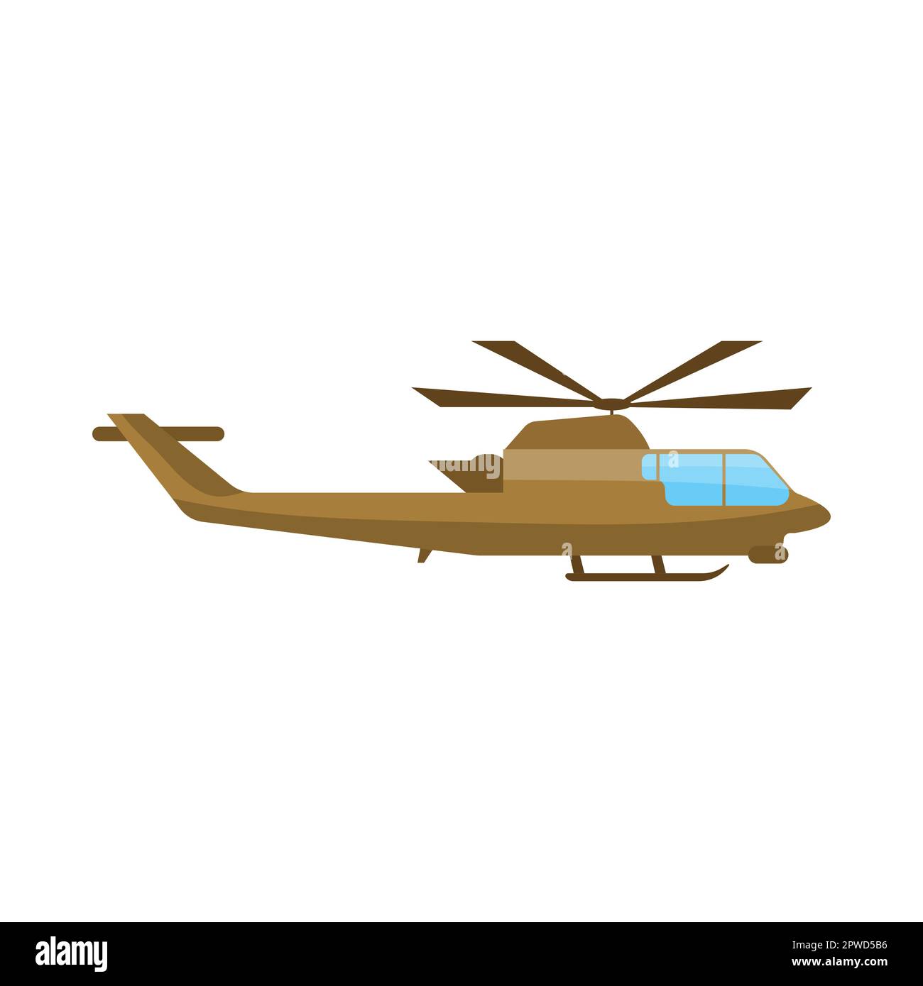 Illustration d'un hélicoptère d'observation militaire Illustration de Vecteur