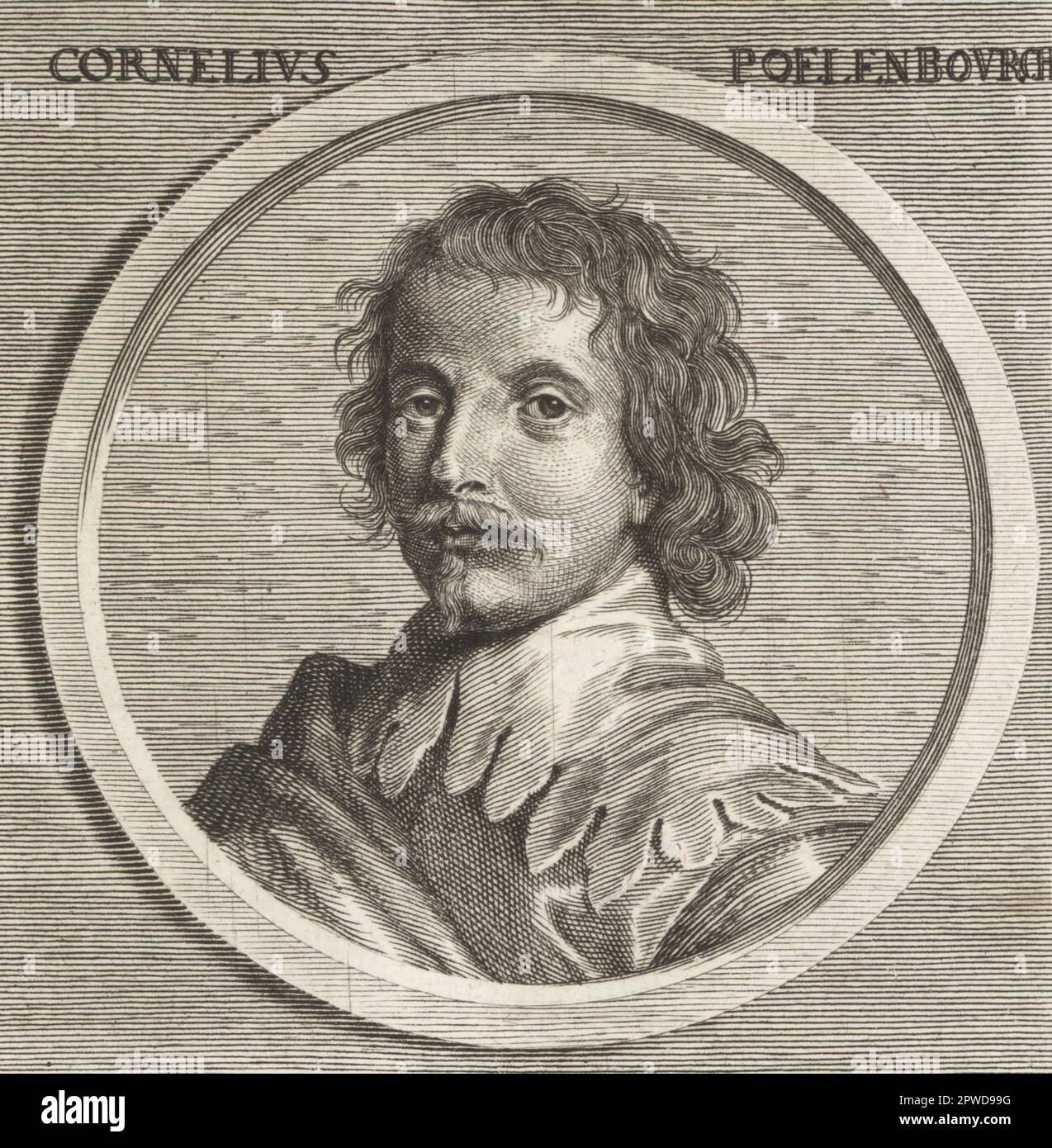 Cornelis van Poelenburgh, peintre et dessinateur néerlandais, 1594-1667. Cornelius Poelenbourch. Gravure sur plaque après une illustration de Joachim von Sandrat de son Academia Todesca, della Architectura, Scucultura & Pittura, oder Teutsche Academie, der Edlen Bau- Bild- und Mahlerey-Kunste, Académie allemande d’architecture, de sculpture et de peinture, Jacob von Sandrart, Nuremberg, 1675. Banque D'Images