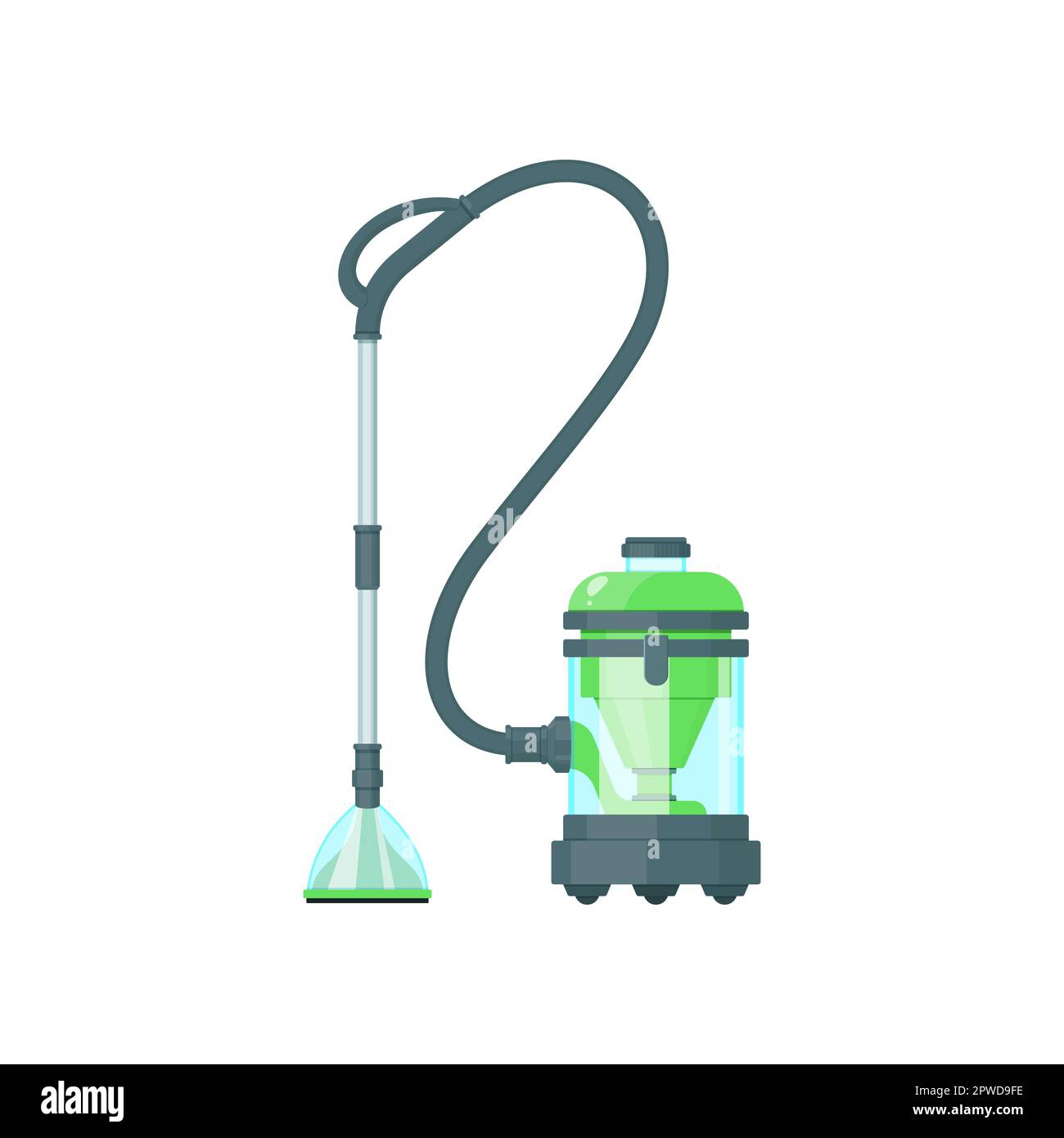 Illustration de dessin animé verte pour aspirateur Illustration de Vecteur