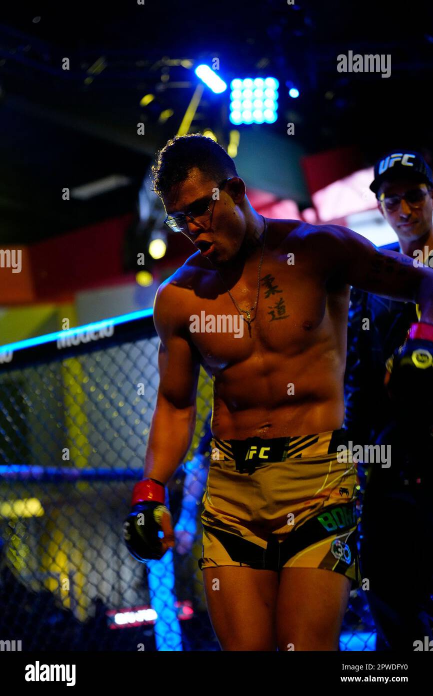 LAS VEGAS, NV - 29 avril: Caio Borralho dans un MiddlewEight bout à UFC Apex pour UFC Fight Night - Song v Simon on 29 avril 2023 à Las Vegas, NV, États-Unis. (Photo de Louis Grasse/PxImages) Banque D'Images
