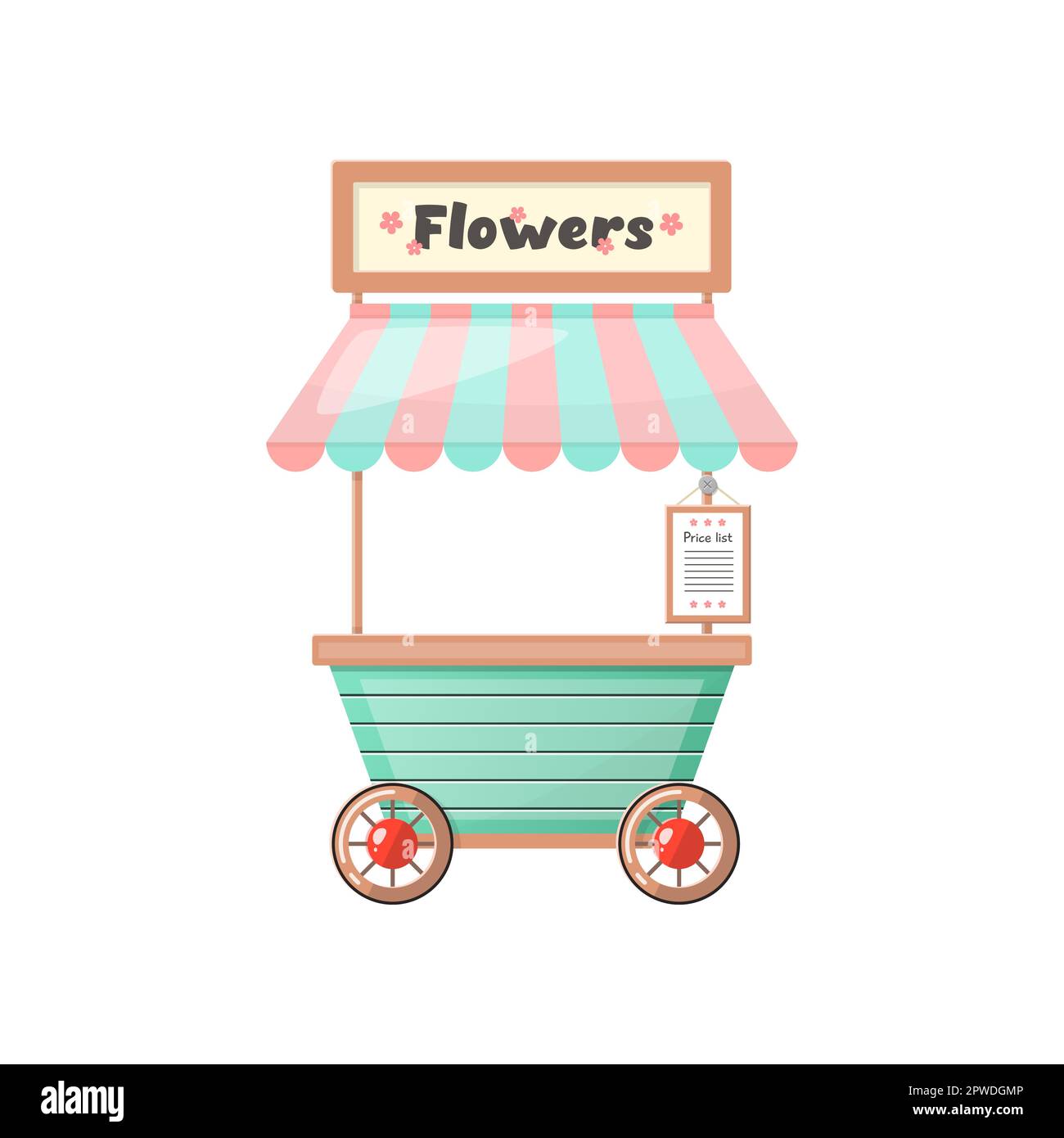 Illustration du vecteur de calage des fleurs sur les roues Illustration de Vecteur