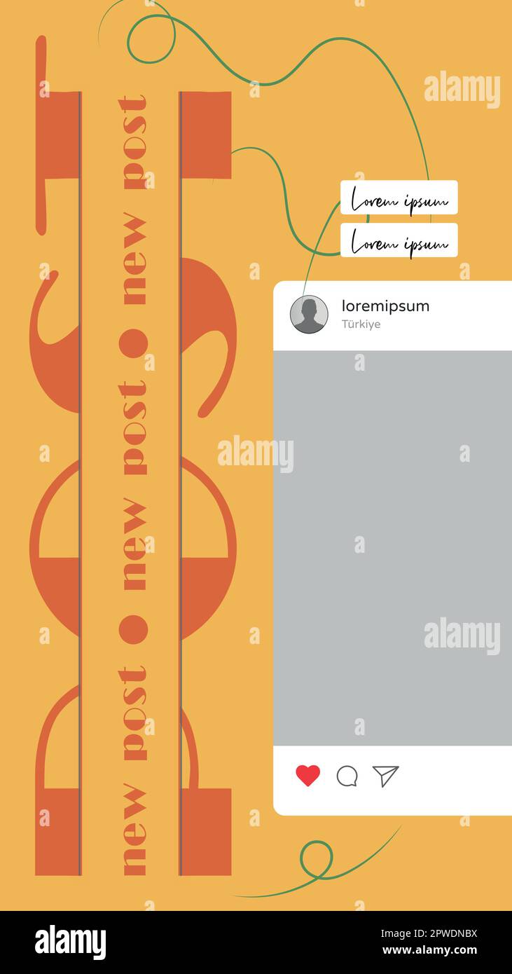 Modèle de message de motivation Instagram Illustration de Vecteur