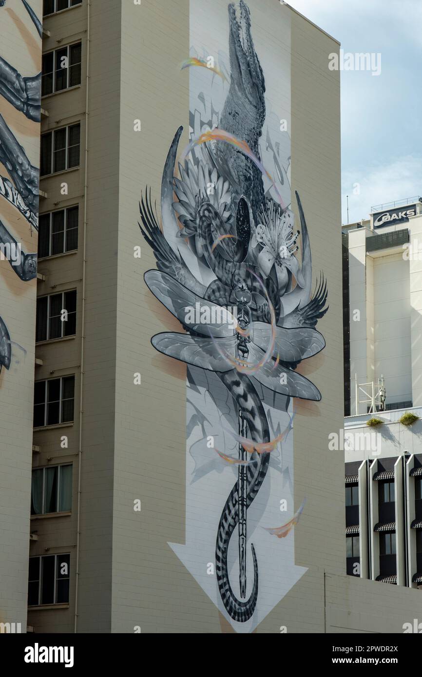 Crocodile Street Art, Darwin, territoire du Nord, Australie Banque D'Images