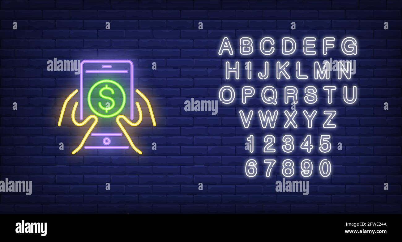Mains tenant le smartphone avec le symbole dollar Illustration de Vecteur