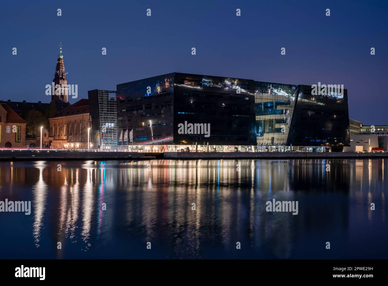 Bâtiment Black Diamond, Annexe de la Bibliothèque royale, Copenhague, Danemark Banque D'Images