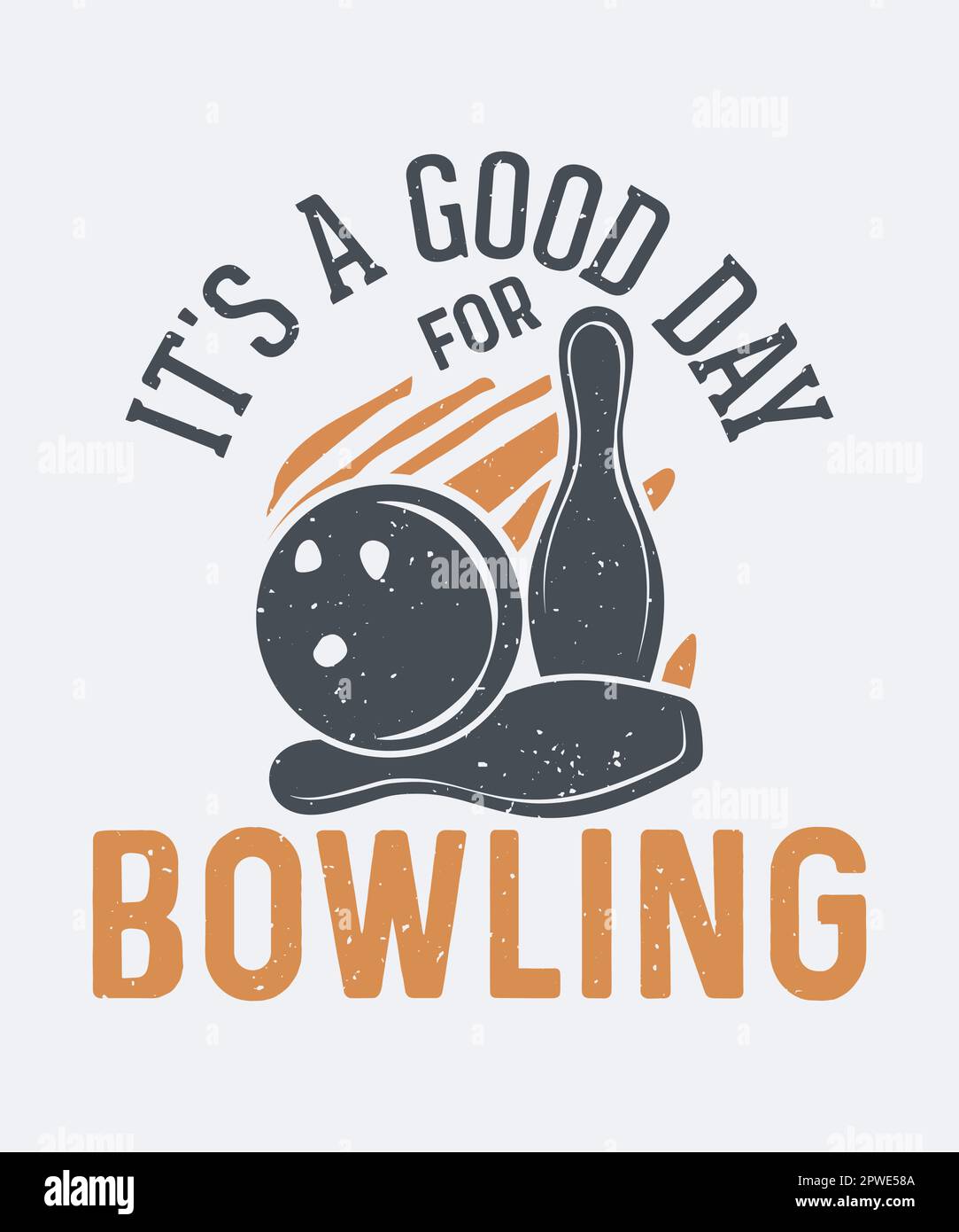 C'est un bon jour pour un t-shirt de bowling vintage avec illustration vectorielle -V02 Illustration de Vecteur