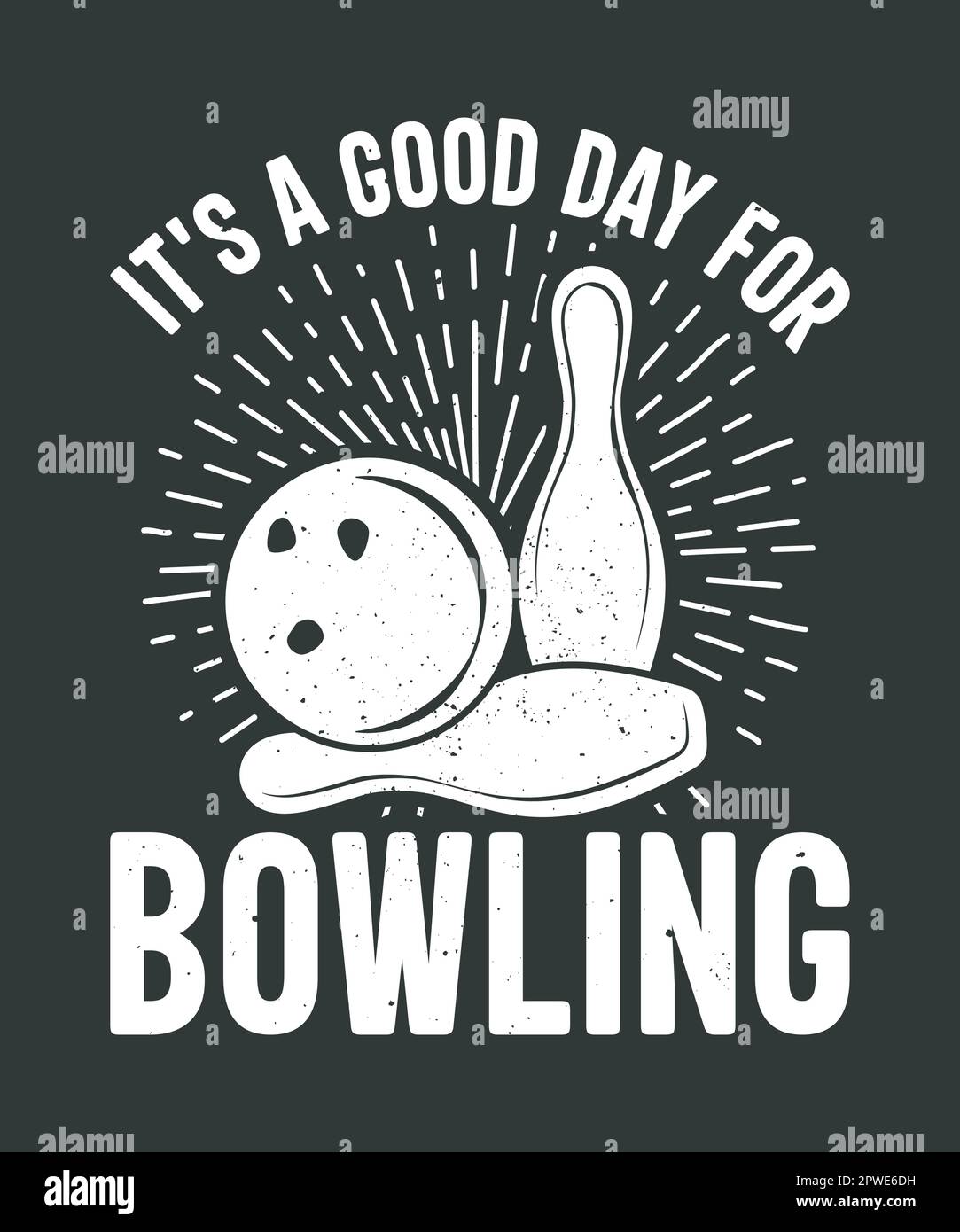 C'est un bon jour pour le motif de t-shirt de bowling Illustration de Vecteur