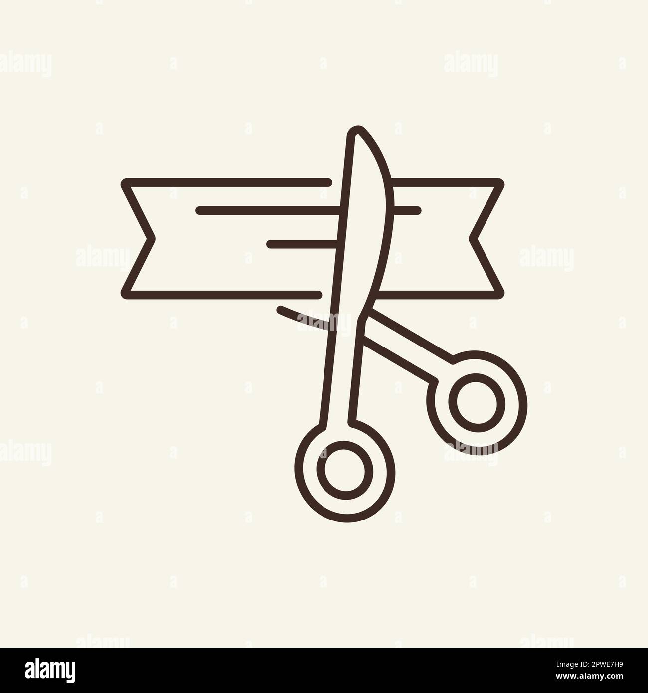 Icône de ligne d'ouverture Illustration de Vecteur