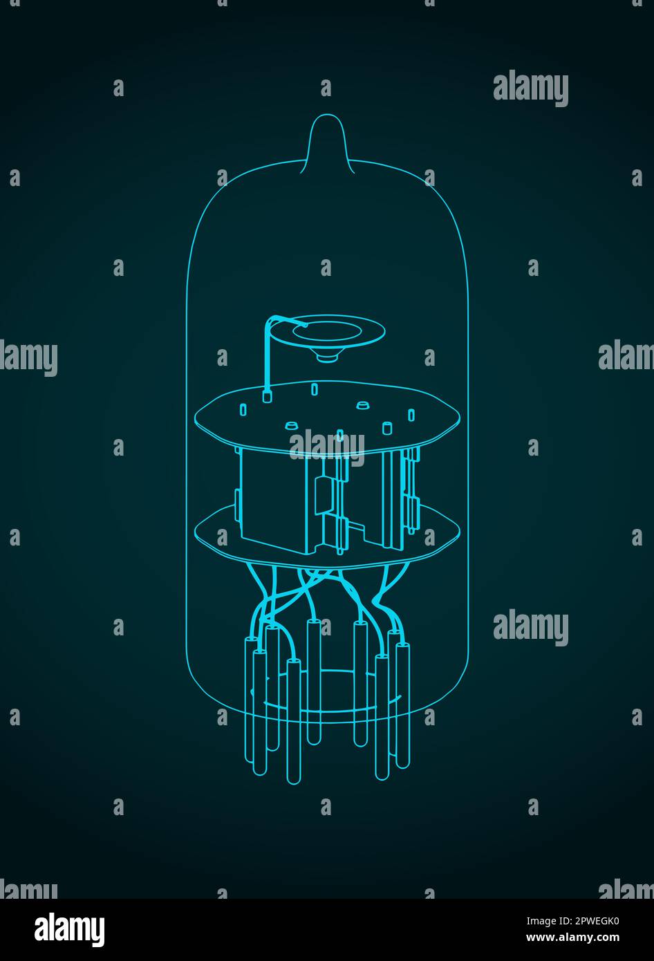 Illustration vectorielle stylisée d'un plan de tube à vide Illustration de Vecteur