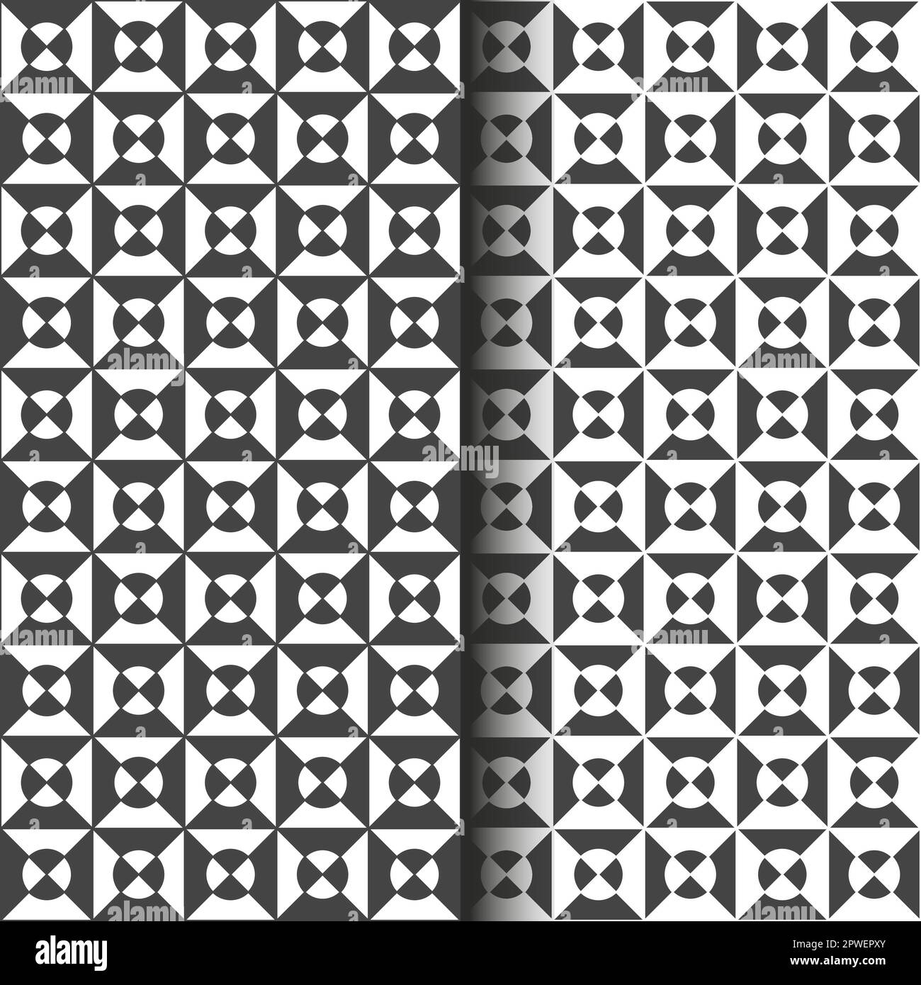 Abstrait géométrique sans couture motif noir et blanc. Design scandinave. Carrelage simple et moderne Illustration de Vecteur