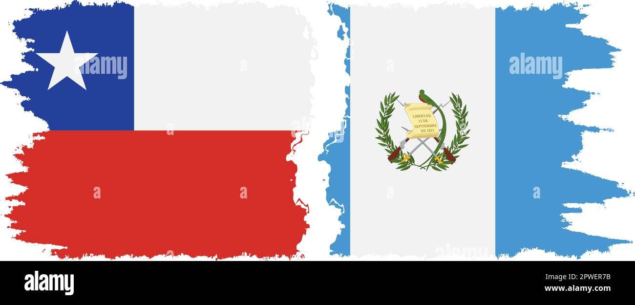 Guatemala et Chili grunge drapeaux connexion, vecteur Illustration de Vecteur