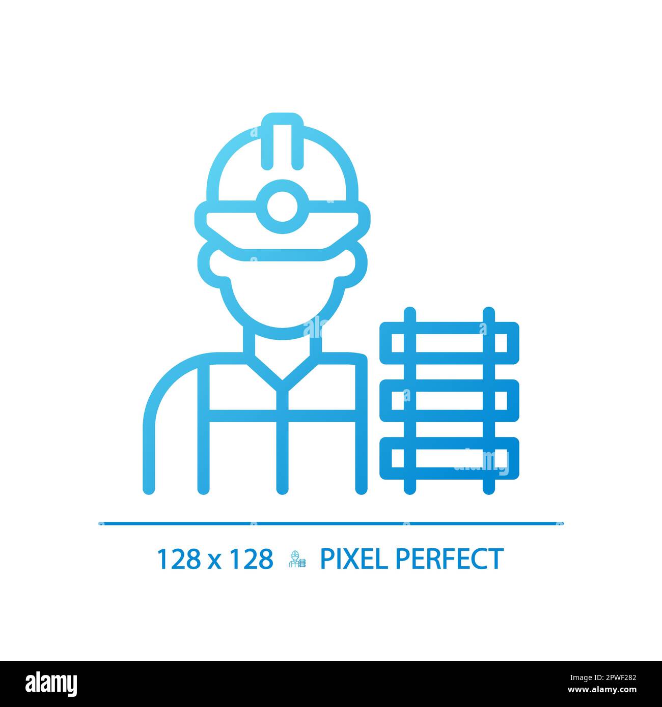 Icône de vecteur linéaire à gradient parfait pour les cheminots Illustration de Vecteur