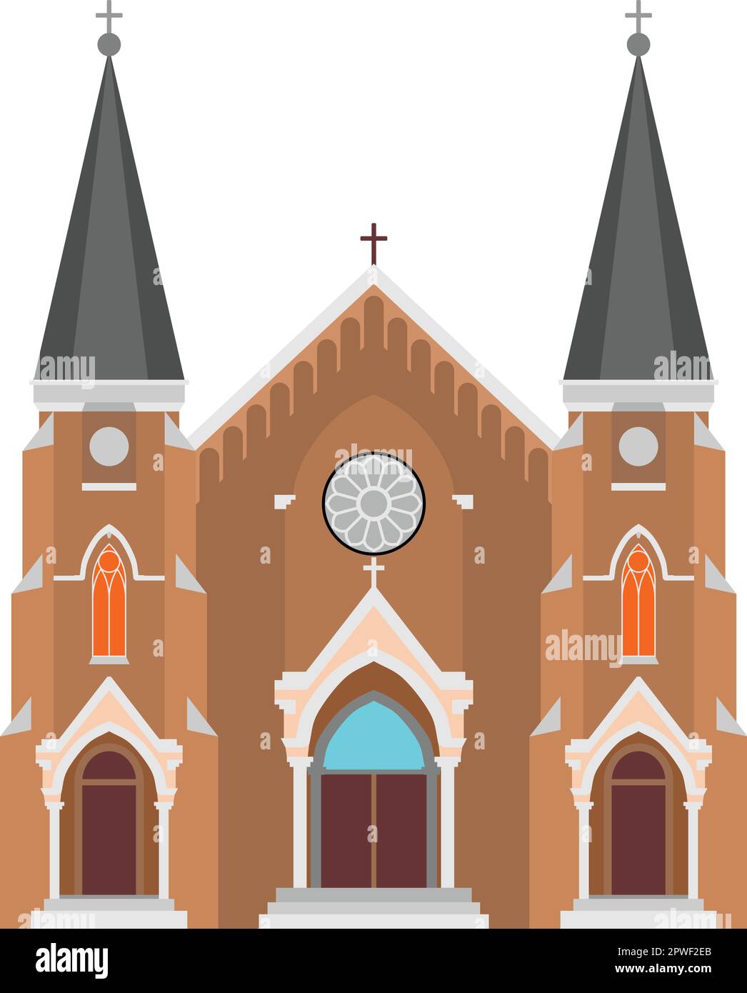 Église chrétienne Worship Building Vector Illustration de Vecteur
