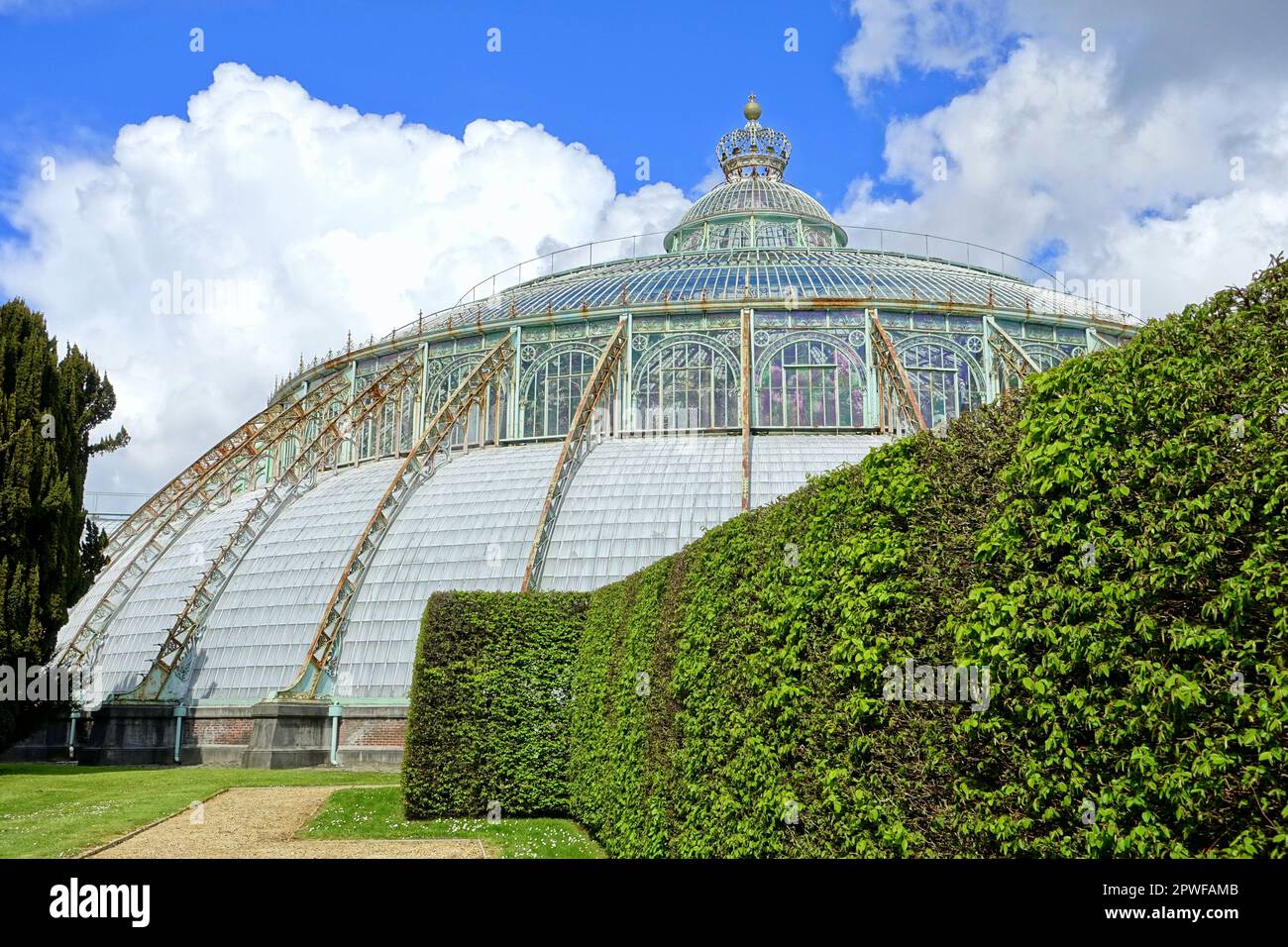 Jardin d'hiver (jardin d'hiver : Wintertuin) - Château royal de Laeken - Bruxelles, Belgique Banque D'Images