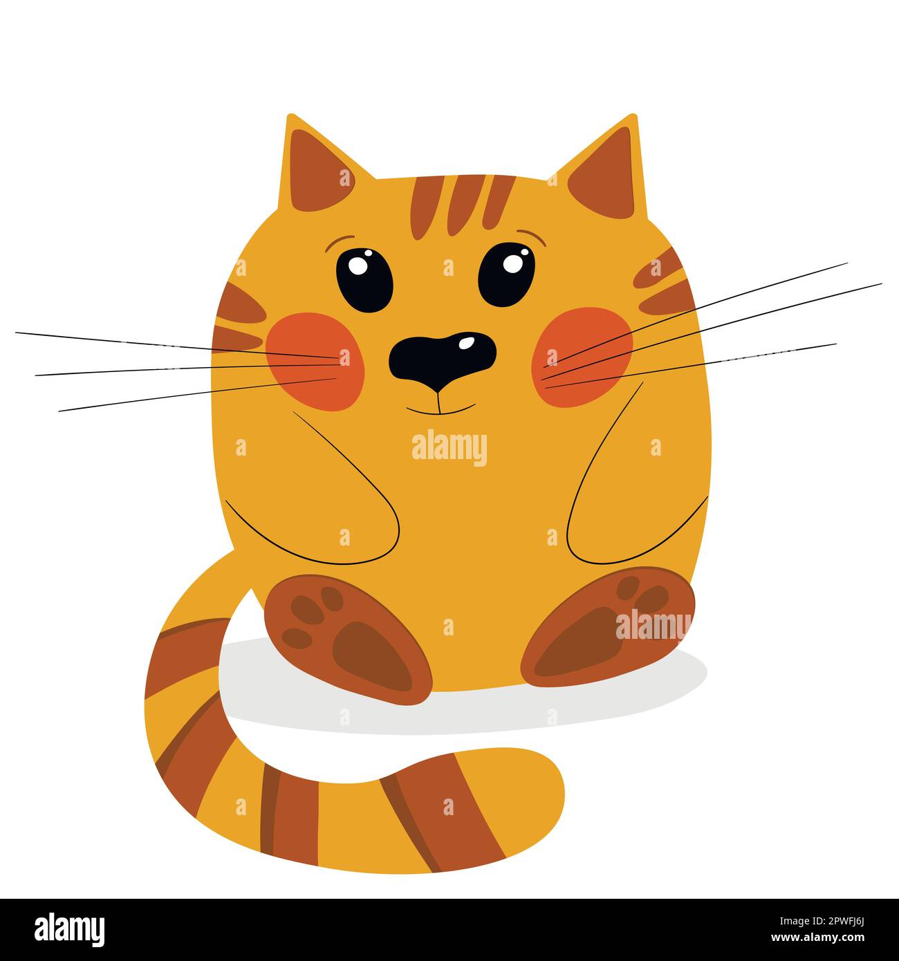 Chats mignons, personnages drôles isolés. Illustration vectorielle plate pour bannière, carte, carte postale, papier peint, poster. Mode de vie des animaux domestiques. Chaton comique Illustration de Vecteur