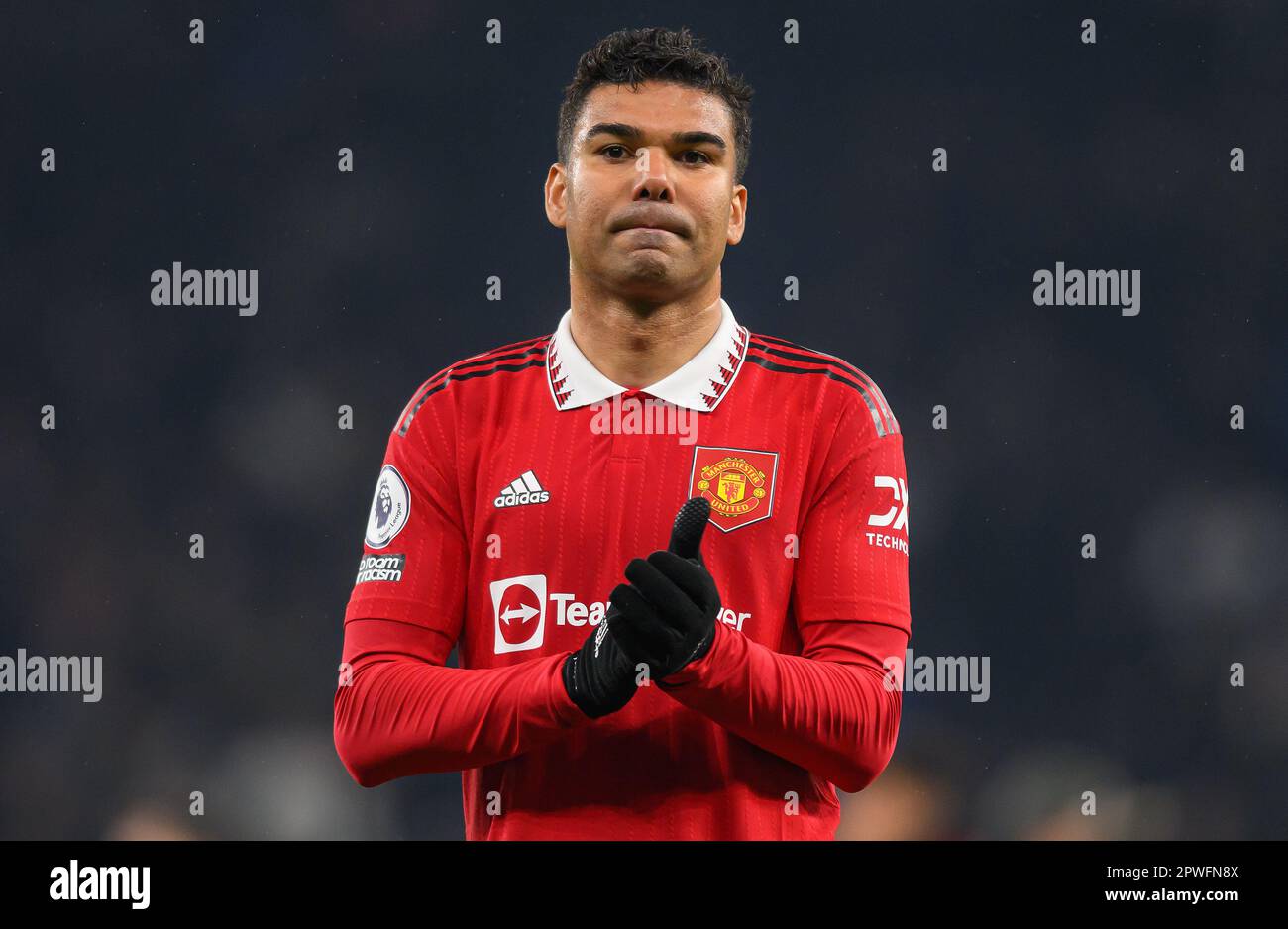 Londres, Royaume-Uni. 27th avril 2023. 27 avril 2023 - Tottenham Hotspur v Manchester United - Premier League - Tottenham Hotspur Stadium Casimero de Manchester United lors du match de la Premier League contre Tottenham. Crédit photo : Mark pain/Alamy Live News Banque D'Images