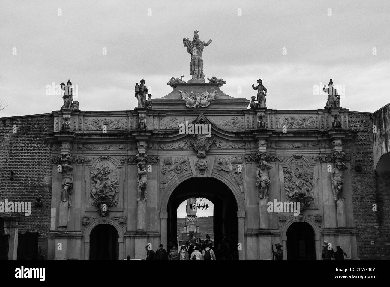 La troisième porte de la forteresse Alba Iulia immortalisée sous différents angles Banque D'Images
