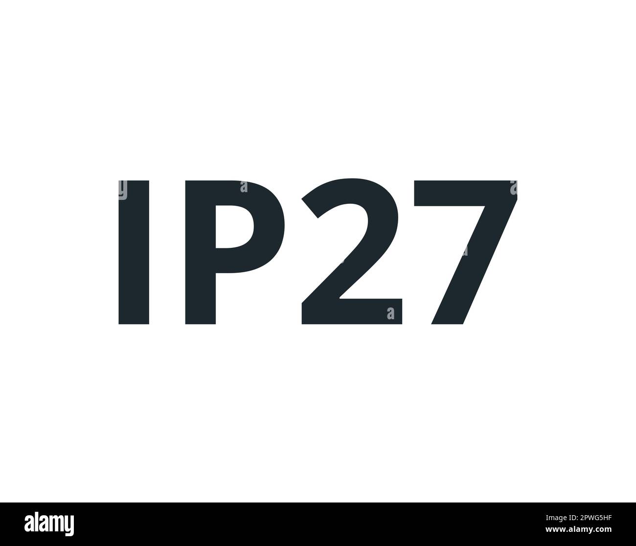 Protégé contre les corps étrangers solides IP27 symbole. Illustration de Vecteur