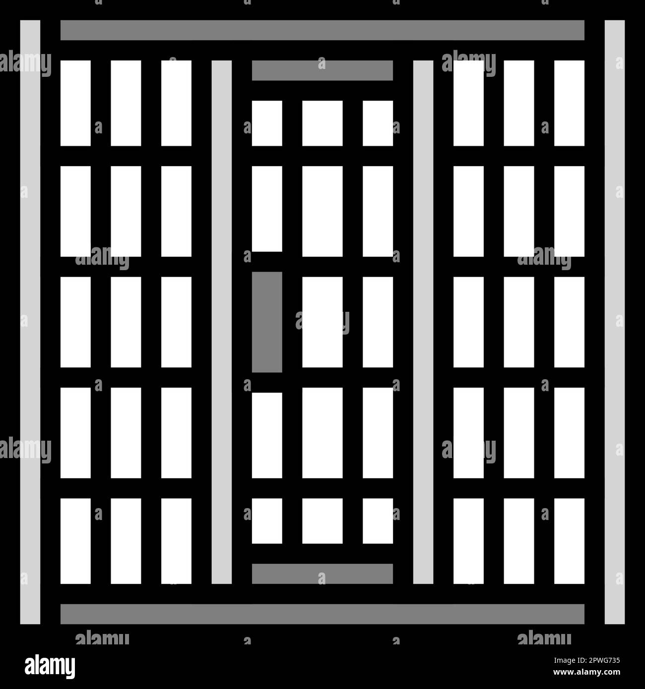 cellule de prison barres crime couleur icône illustration vectorielle Illustration de Vecteur