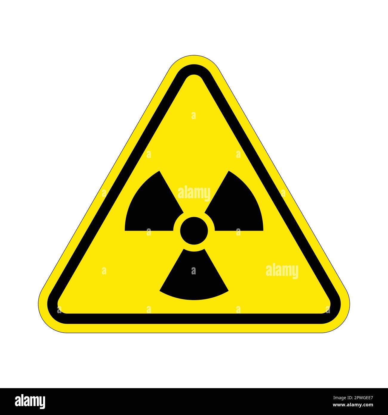symbole classique de danger radioactif de rayonnement signe de danger