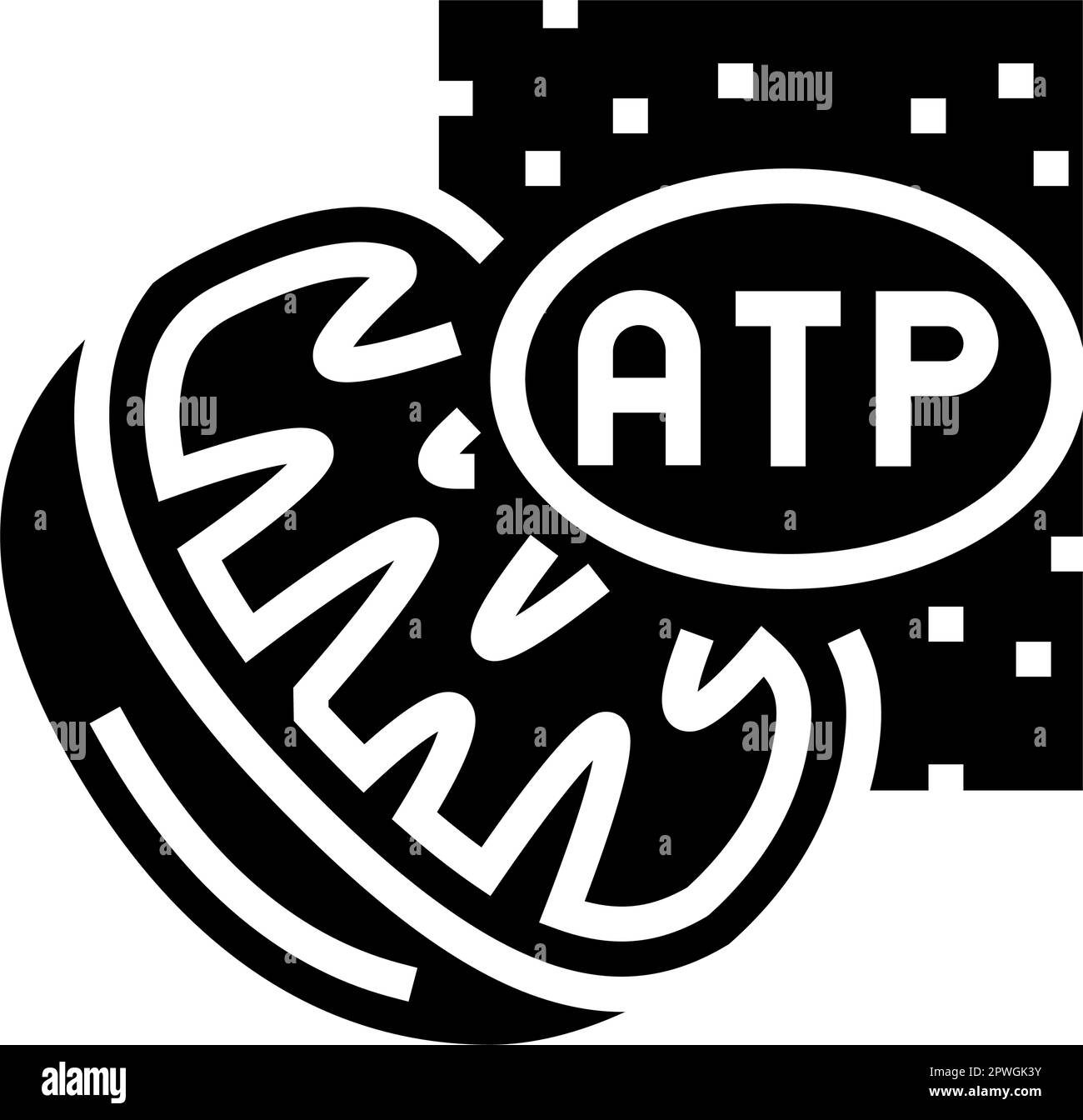 illustration du vecteur de l'icône de la biochimie de la respiration cellulaire Illustration de Vecteur