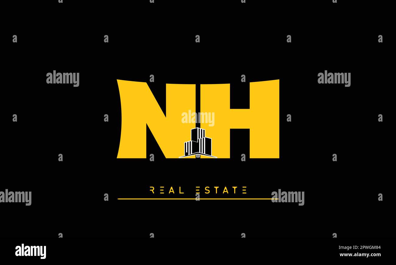 Lettres immobilières moderne Creative logo NH , HN Illustration de Vecteur
