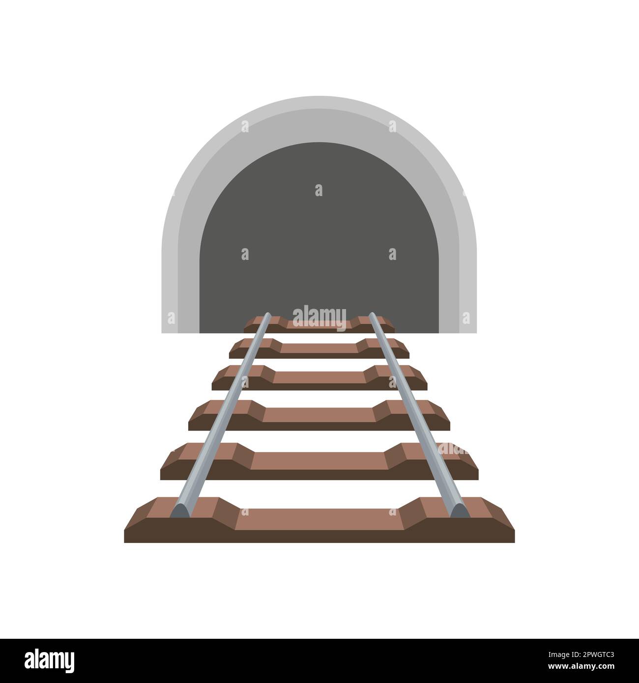 Illustration de la ligne de chemin de fer au vecteur du tunnel Illustration de Vecteur