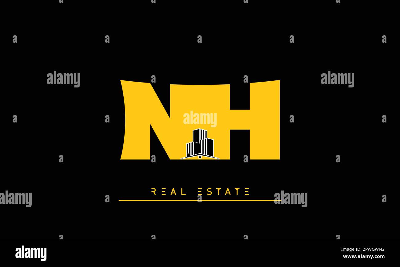 Lettres immobilières moderne Creative logo NH , HN Illustration de Vecteur