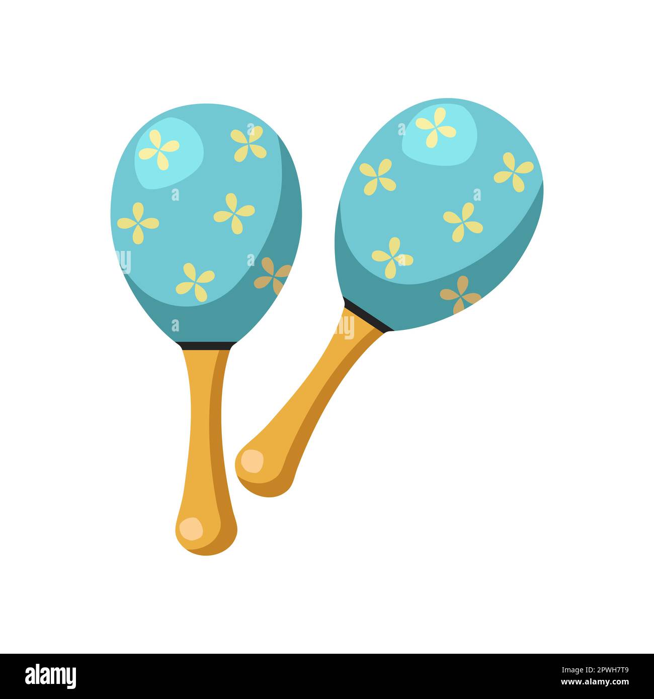 Illustration de la bande dessinée maracas bleue Illustration de Vecteur