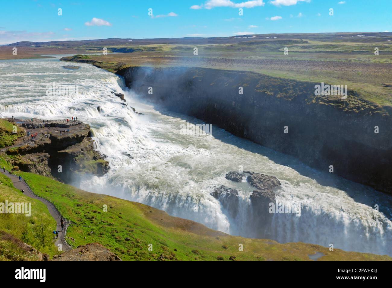 La chute d'eau de Gullfoss en Islande Banque D'Images