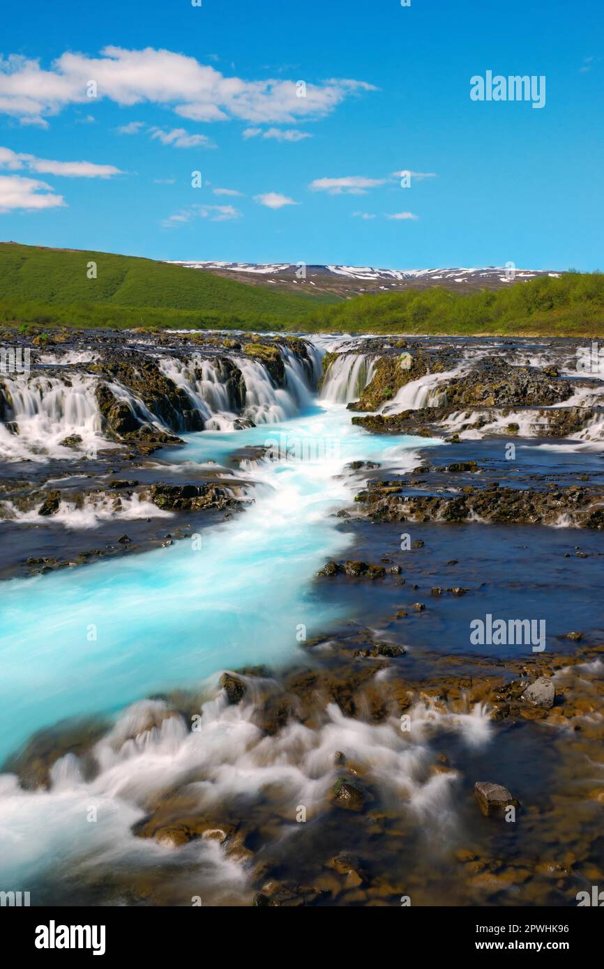 La belle Bruarfoss près de Reykjavik en Islande Banque D'Images