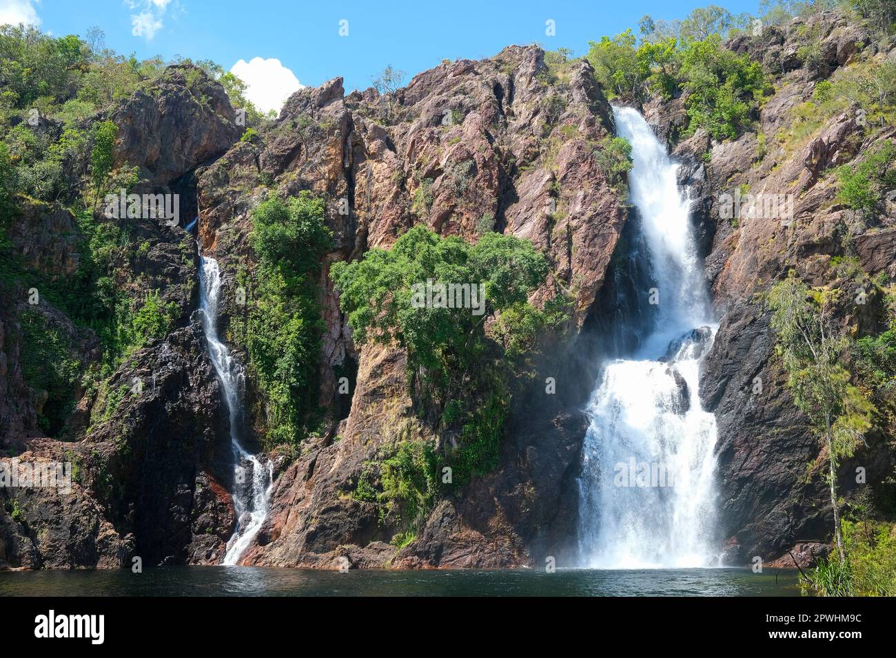 Chutes Wangi dans le parc national de Litchfield, territoire du Nord de l'Australie Banque D'Images
